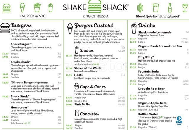 shake stack menu