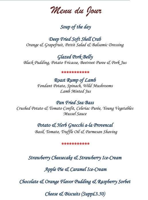 Hawtrey's The Barn Hotel Menu Zomato UK