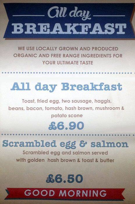 Angus Fling menu