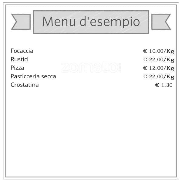 Menu di Pezzi di Pane 