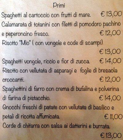 Menu di Mio 