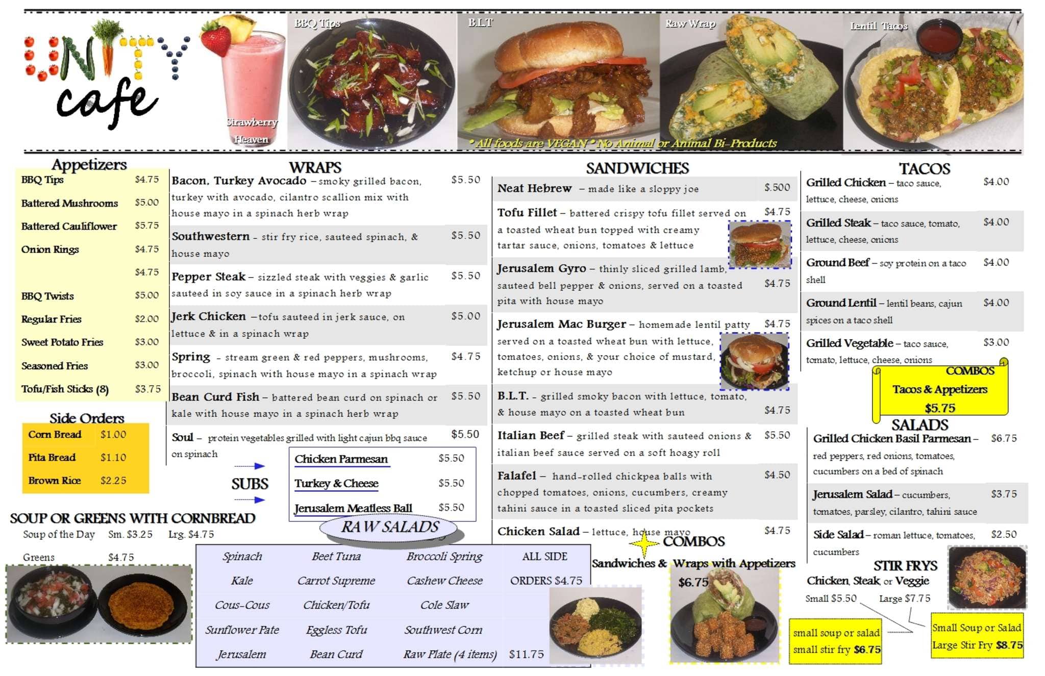 Menu at Daisy's Catering Cafe, Phoenix