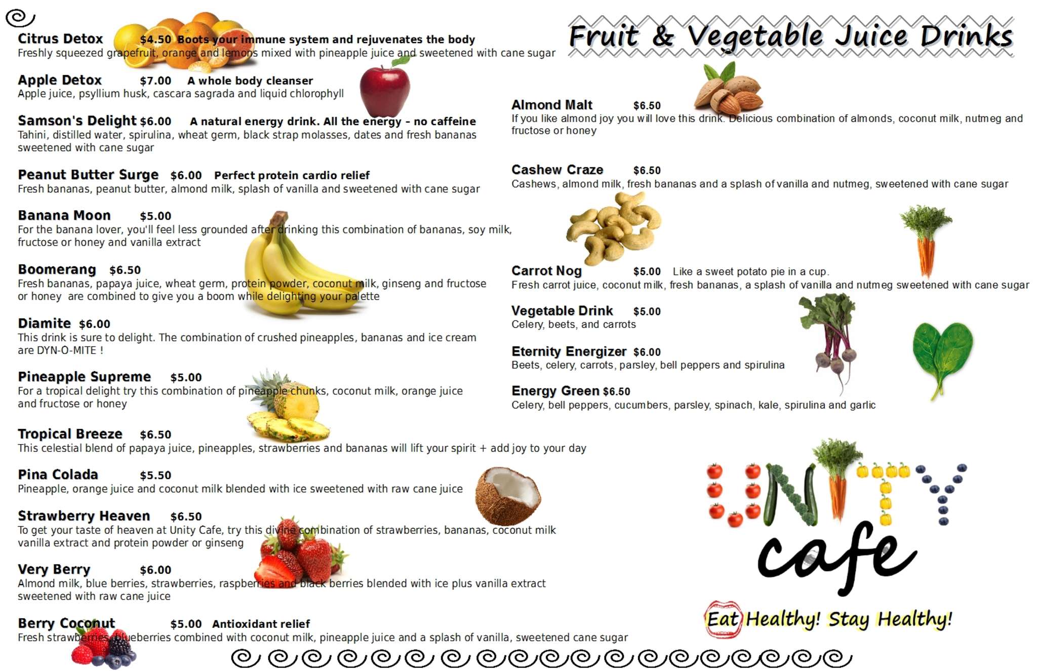 Menu at Daisy's Catering Cafe, Phoenix
