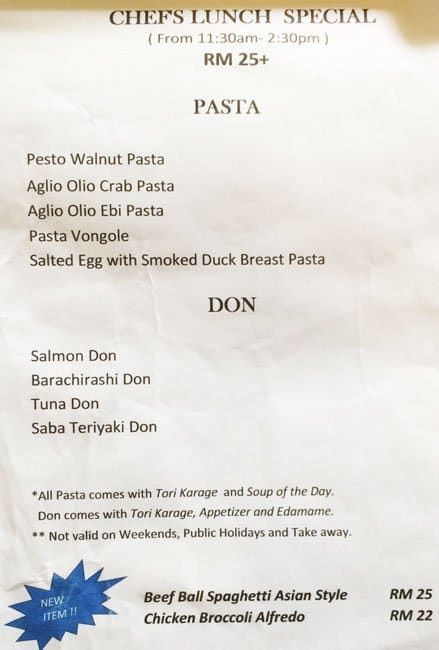 The Fat Fish Menu Menu For The Fat Fish Desa Parkcity Kuala Lumpur