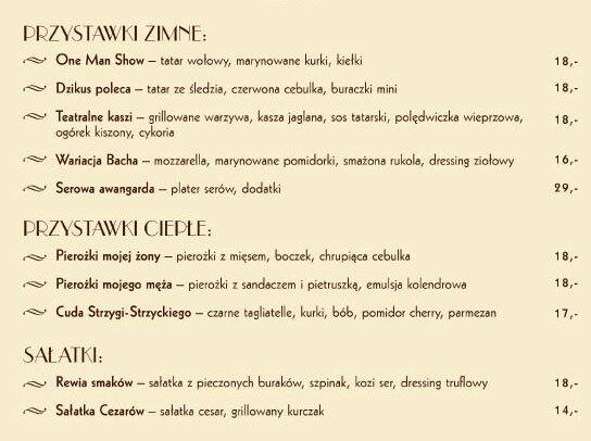 Menu At Kawiarnia Nasza Warszawa Cafe Warsaw