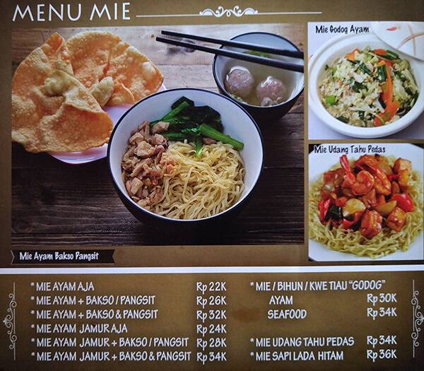 Menu Bakmi Rajim Menu at Bakmi Karet Waris restaurant, Bekasi Regency