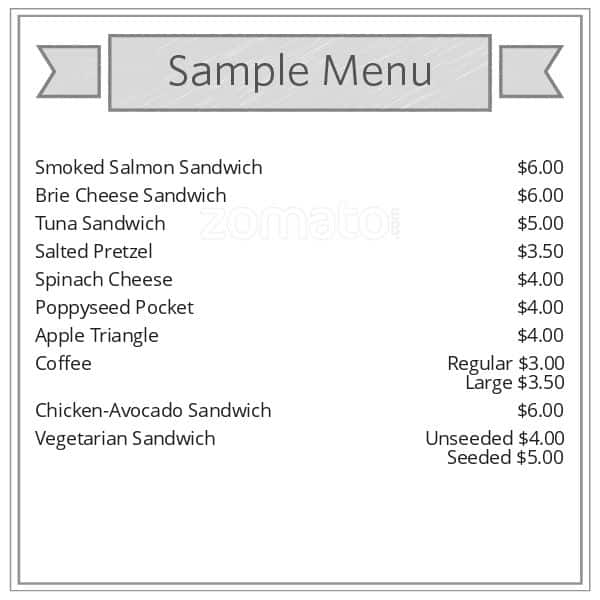 Lüneburger German Bakery Menu Urbanspoon/Zomato