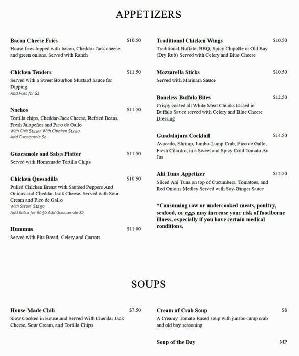 Mackey's Public House Menu - Urbanspoon/Zomato