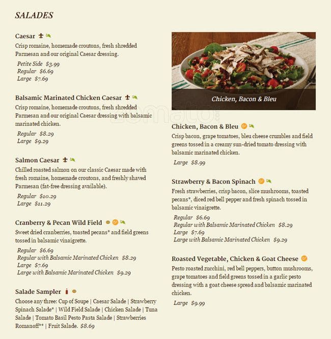 Menu at la Madeleine cafe, San Antonio, US Highway 281 N