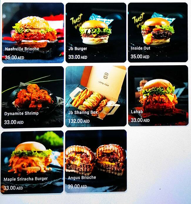 Menu of Just Burger, Al Mushrif, Abu Dhabi