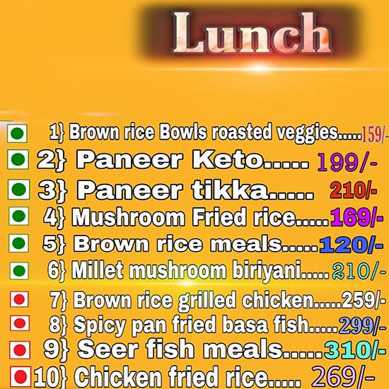 MUSCLE FOOD COURT menu
