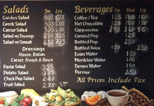 Lite Bite menu