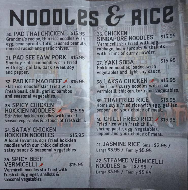 Menu at The Thai Lane Cove restaurant, Lane Cove North Menu at The Thai Lane Cove restaurant, Lane Cove North