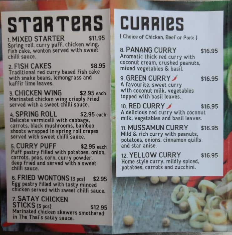 Menu at The Thai Lane Cove restaurant, Lane Cove North Menu at The Thai Lane Cove restaurant, Lane Cove North