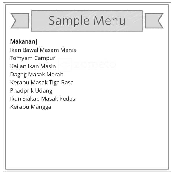 Alif Tomyam Menu, Menu for Alif Tomyam, Kampung Baru, Kuala Lumpur ...