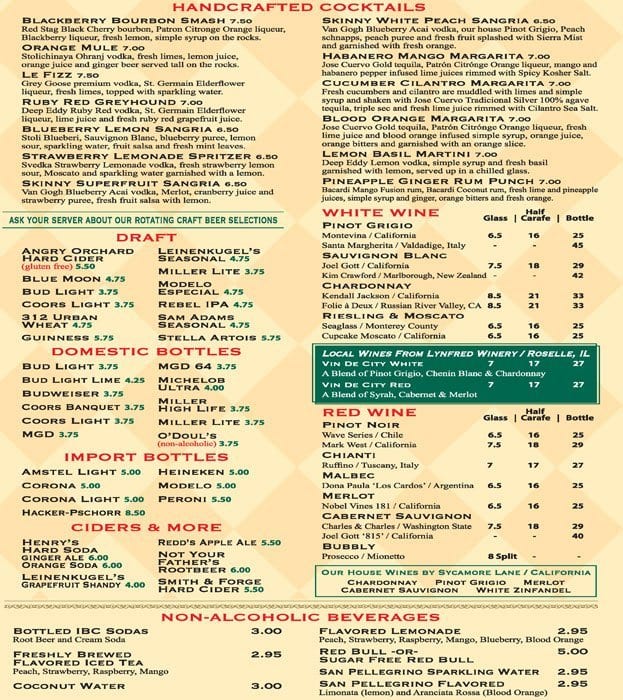 Menu at Moretti's Ristorante & Pizzeria, Schaumburg, Walden Office Square