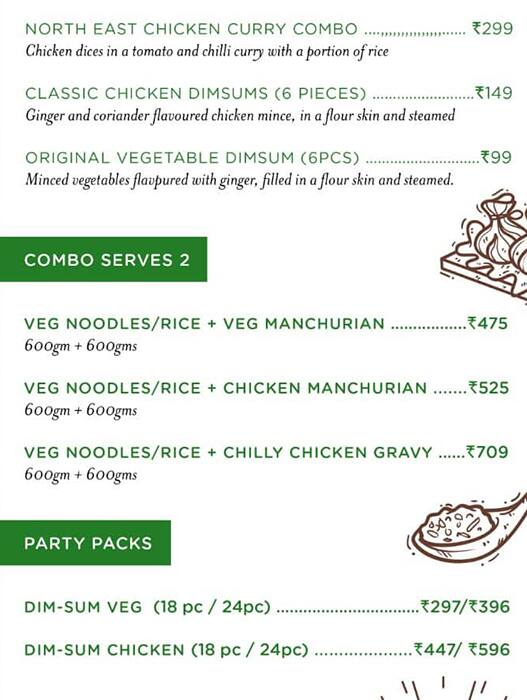 Qmono Express menu