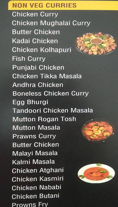 Menu at Akshaya Restaurant, Visakhapatnam