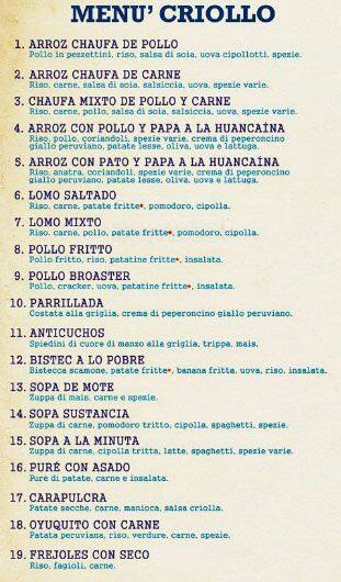 Menu di Restaurante El Chorrillano 2 