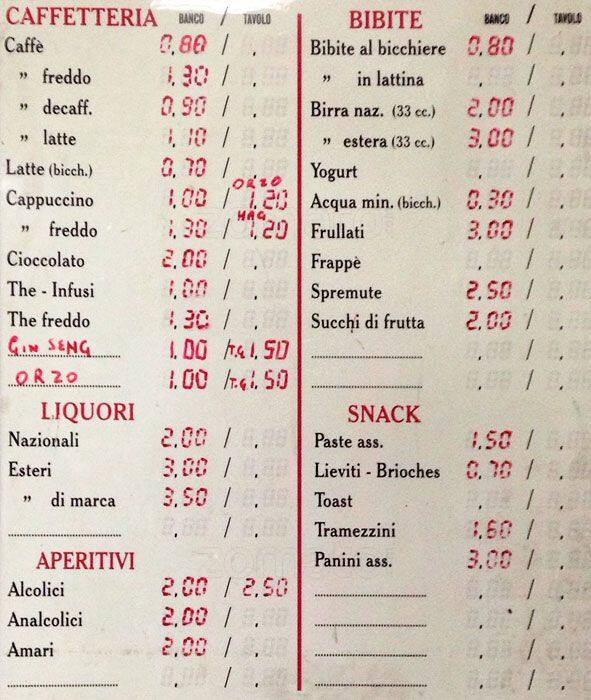Menu di LUCKY BAR DI SALUCCI MASSIMILIANO & C. 