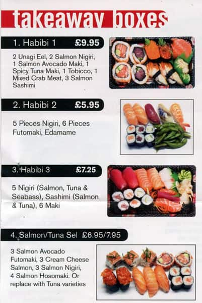 Habibi Sushi Menu, Menu for Habibi Sushi, Spitalfields, London - Zomato UK