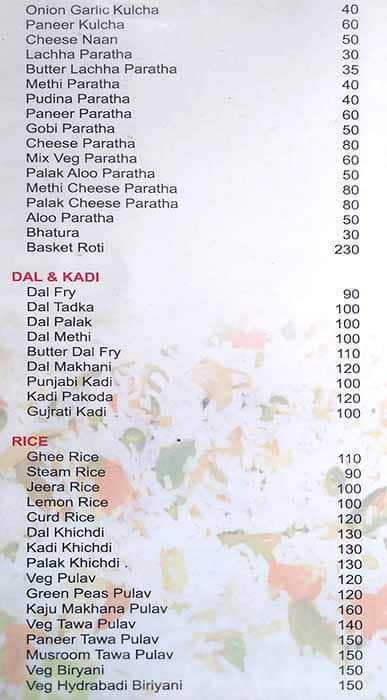 Menu at NAKSHATRA PURE VEG FAMILY RESTAURANT, Pune, Shop no.1&2