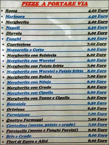 Menu di Dai Brothers al Cannone 
