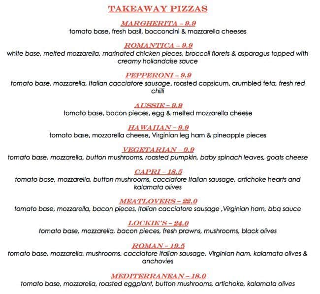 Menu at High Tavern restaurant, High