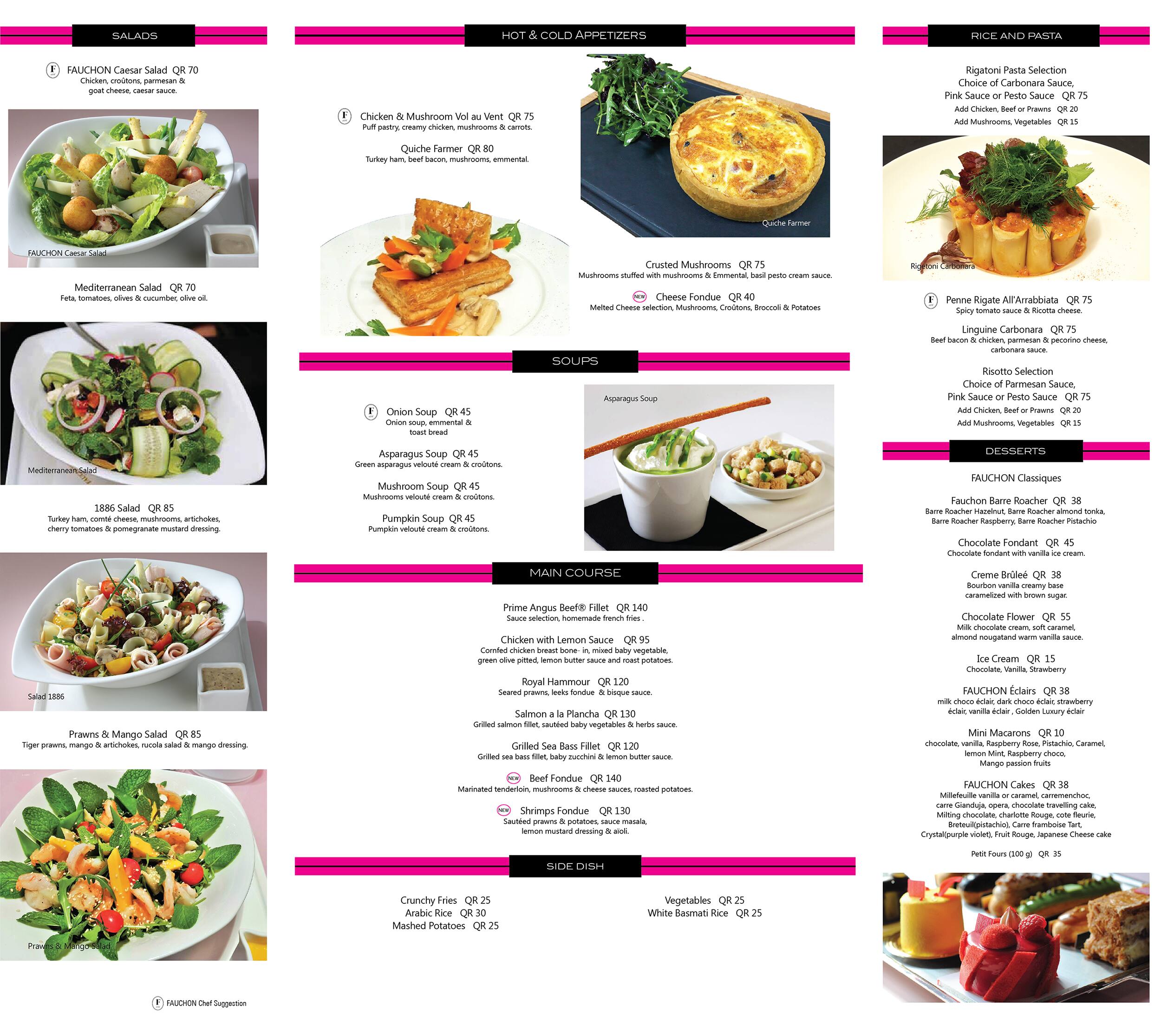 Fauchon menu