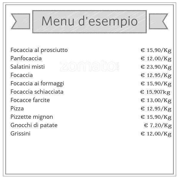 Menu di Panificio 
