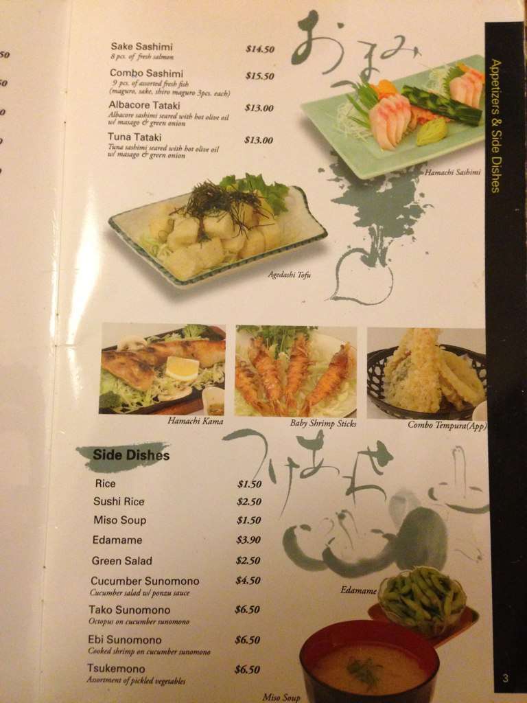 Menu At Sushi Garden Restaurant Capitola