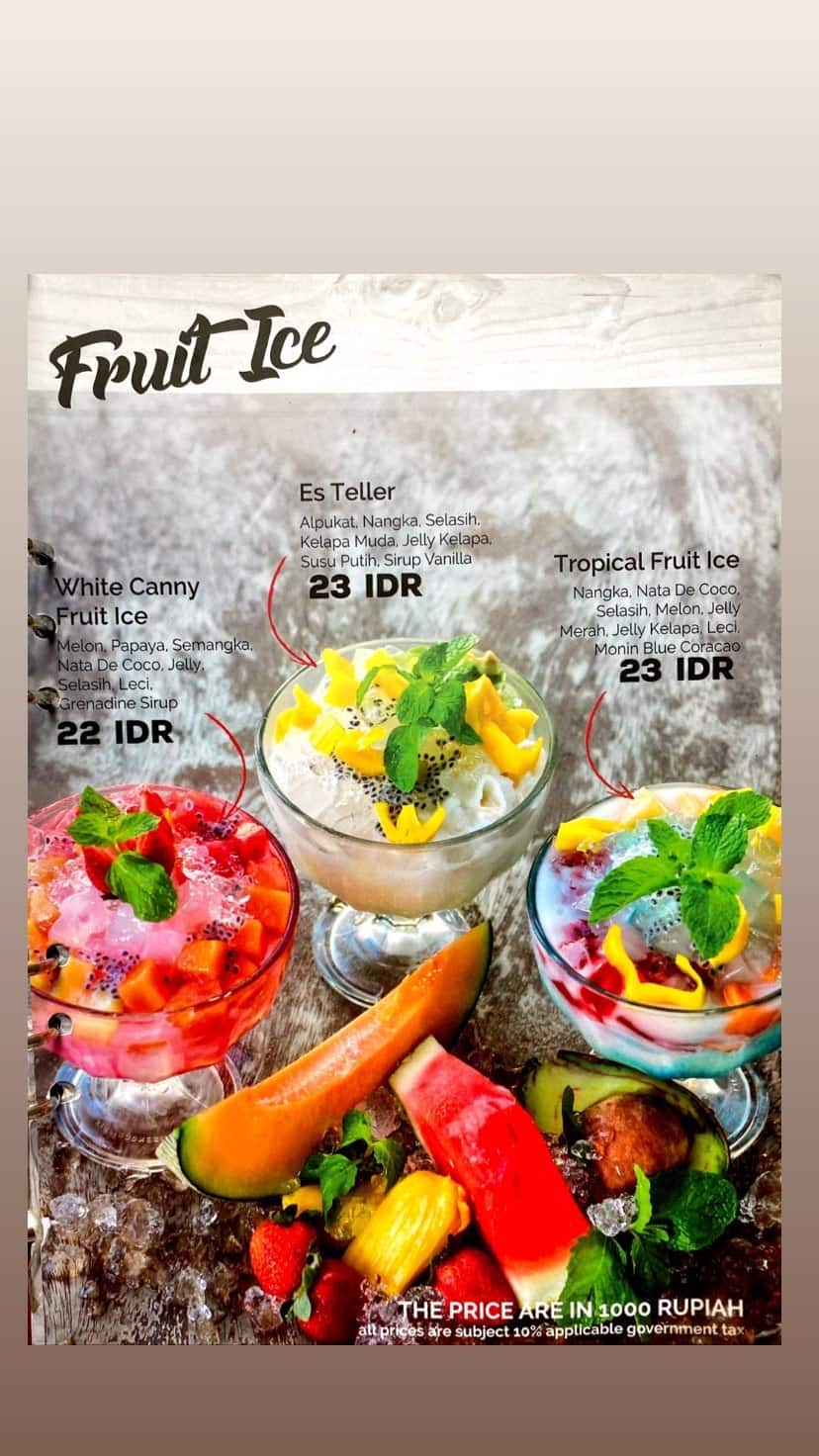 Menu At White Canny Restaurant Denpasar