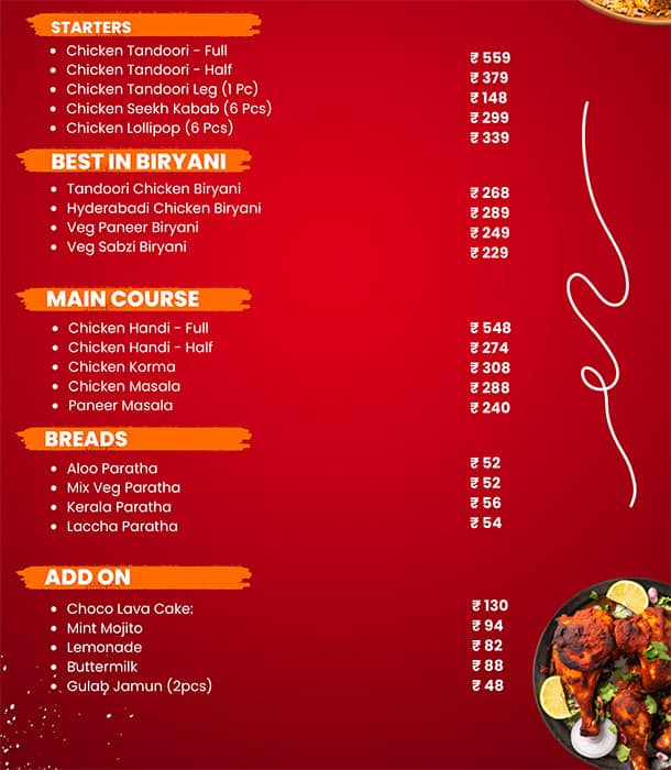 Menu of Wakad’s Best Biryani - Highest Quality Ingredients, Wakad, Pune