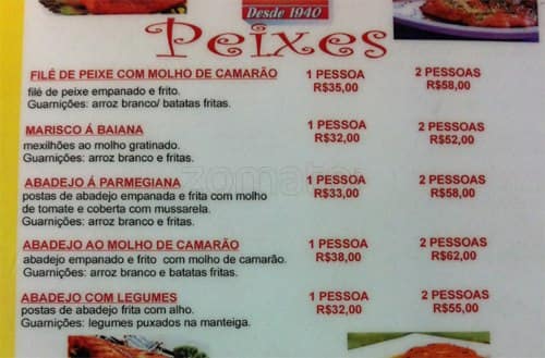 Bar do Lopes cardápio