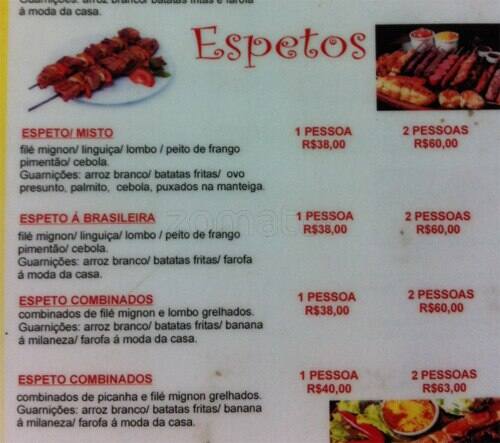 Bar do Lopes cardápio