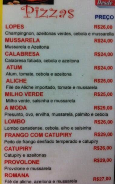 Bar do Lopes cardápio