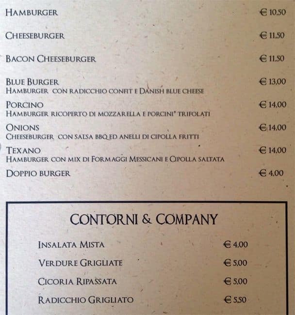 Menu di Roma Beer Company 