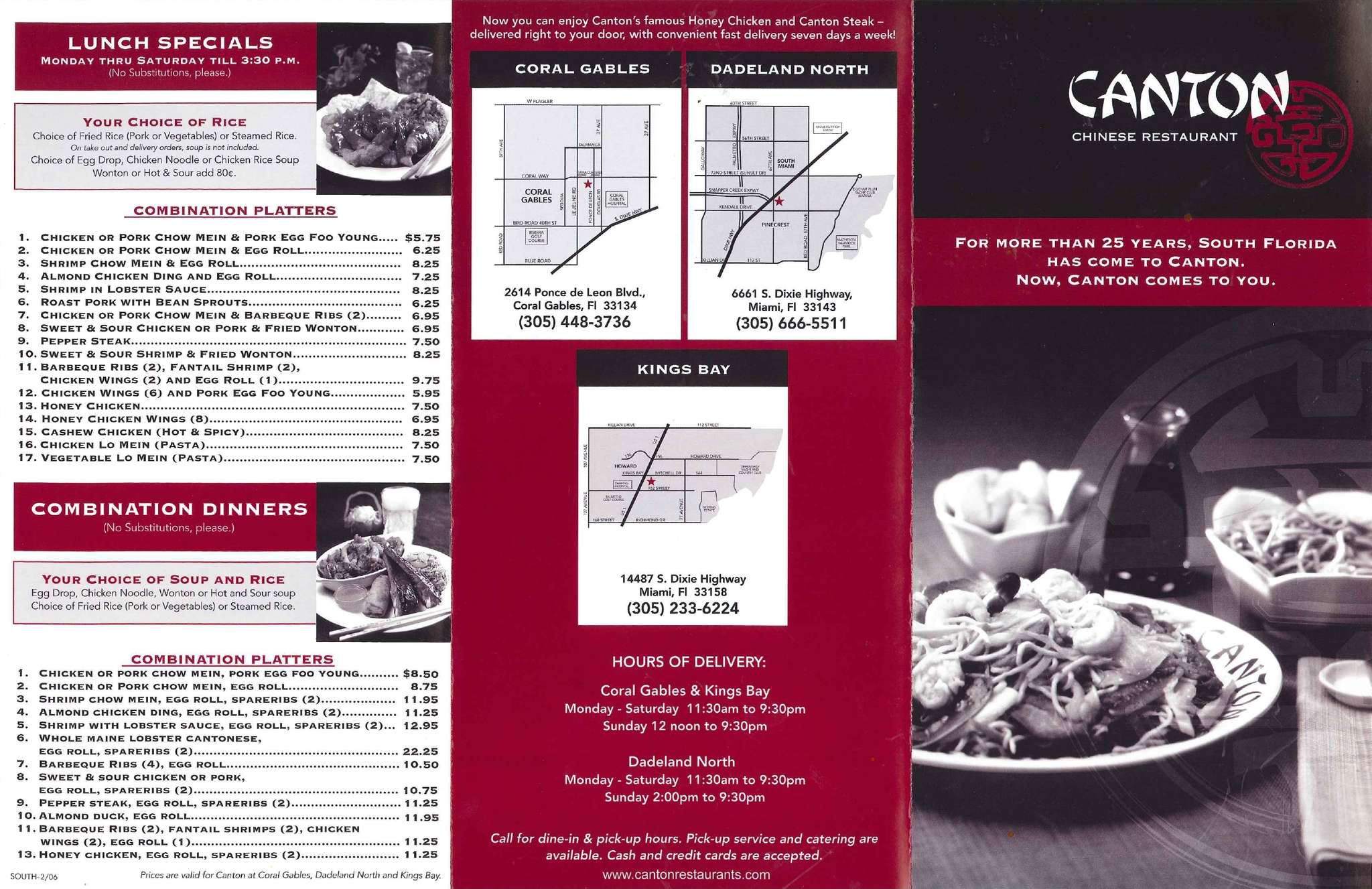 Canton menu