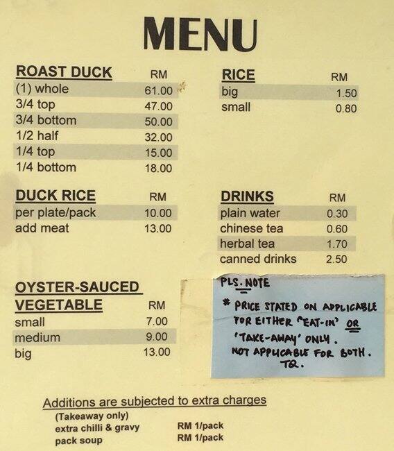 Restoran Sunrise Menu, Menu for Restoran Sunrise, Seapark, Selangor