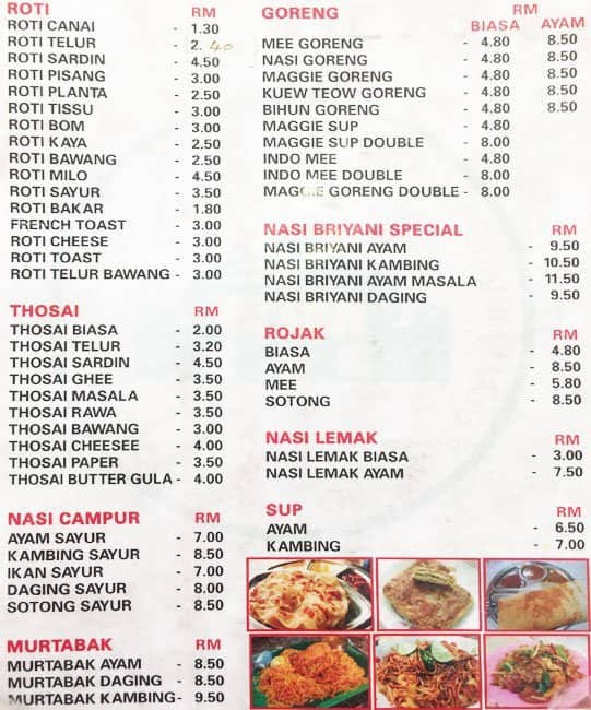 Restoran Ayza's Menu, Menu for Restoran Ayza's, Taman Melati, Kuala ...