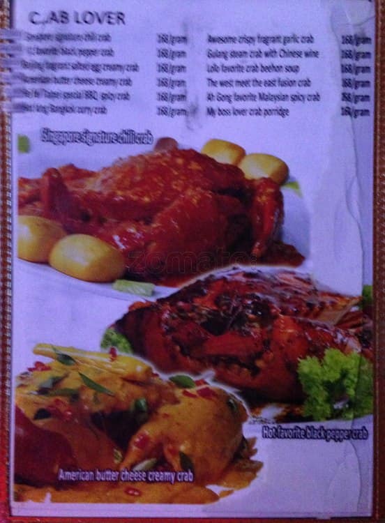 Spring Singapura menu