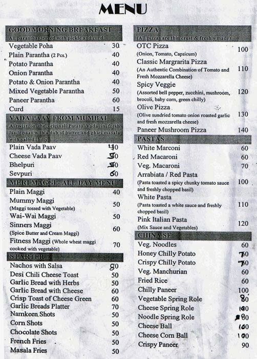 Fun & Food menu