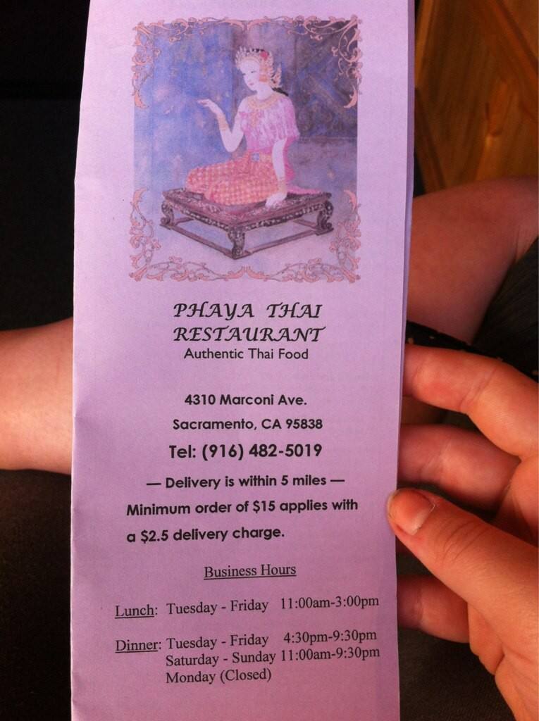 Phaya Thai Menu Menu For Phaya Thai Arden Arcade