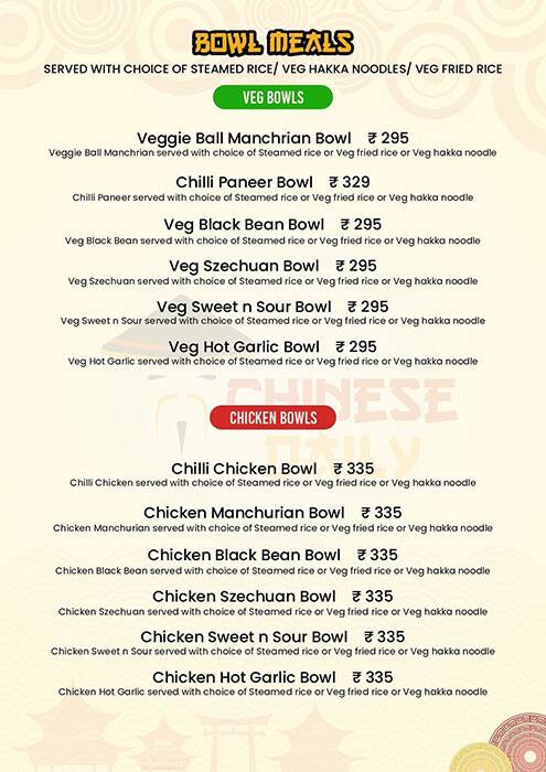 Chinese Daily menu
