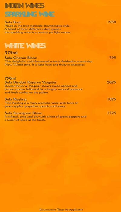 Sigree Global Grill menu