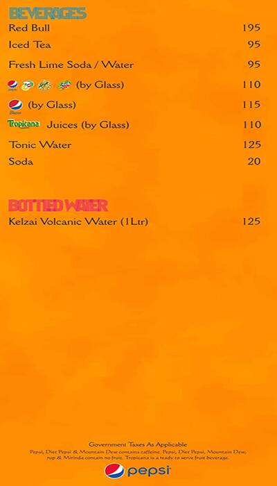 Sigree Global Grill menu