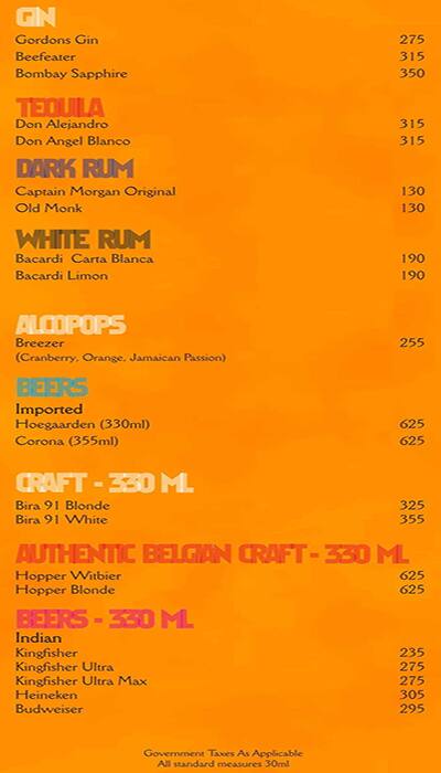 Sigree Global Grill menu