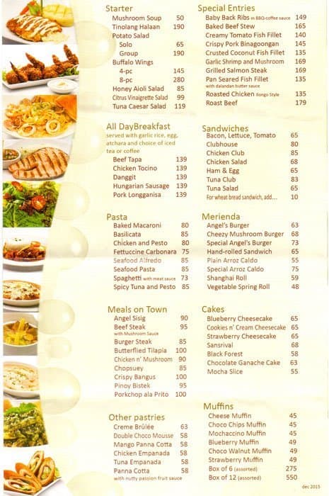 Angel's Town Cafe Menu, Menu For Angel's Town Cafe, South Caloocan ...