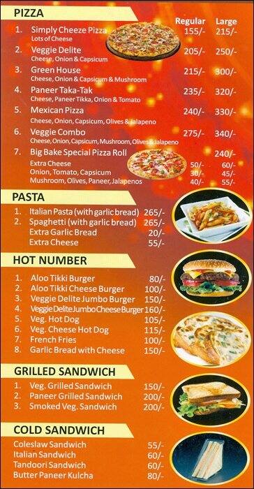 Big Bake Menu, Menu for Big Bake, Pitampura, New Delhi - Zomato