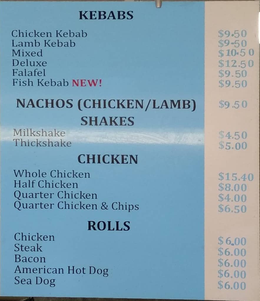 Menu at two jays fast food papakura 244 great south road